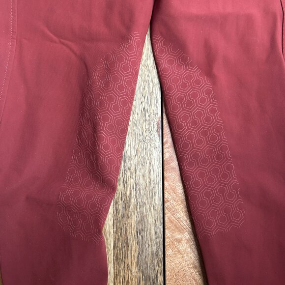 Ariat PRO Series Tri Factor Grip Knee Patch Breech- Rust Breeches -Women size 32 - Picture 4 of 7